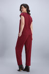 Zivame Knit Cotton Loungewear Set - New Maroon — thumbnail 3